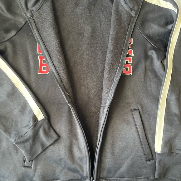 #221 Ohio State University Buckeyes Track Jacket Men's Large Black Polyester - Picture 10 of 16
